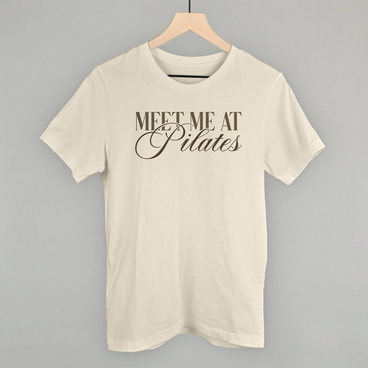 Meet Me At Pilates - Oversized Boxy Crew, Bone - Bexa Boutique