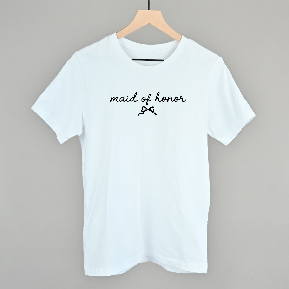 Maid Of Honor Bow + Script - Comfort Colors Tee, Blossom - Bexa Boutique