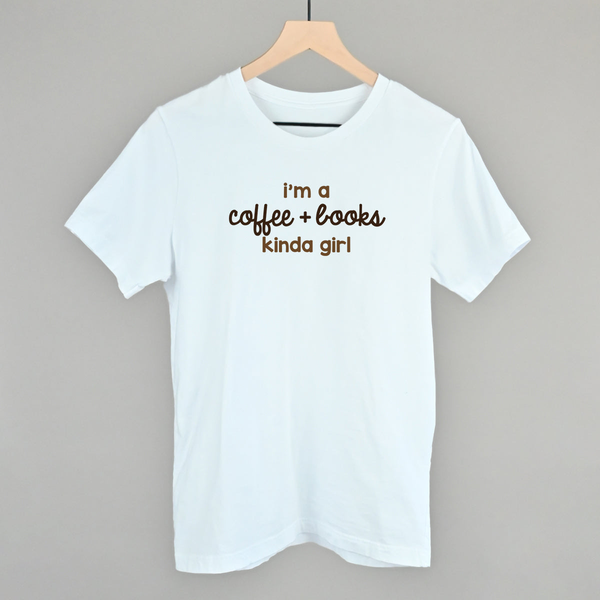 I'm A Coffee + Books Kinda Girl - Oversized Boxy Crew, Bone - Bexa Boutique