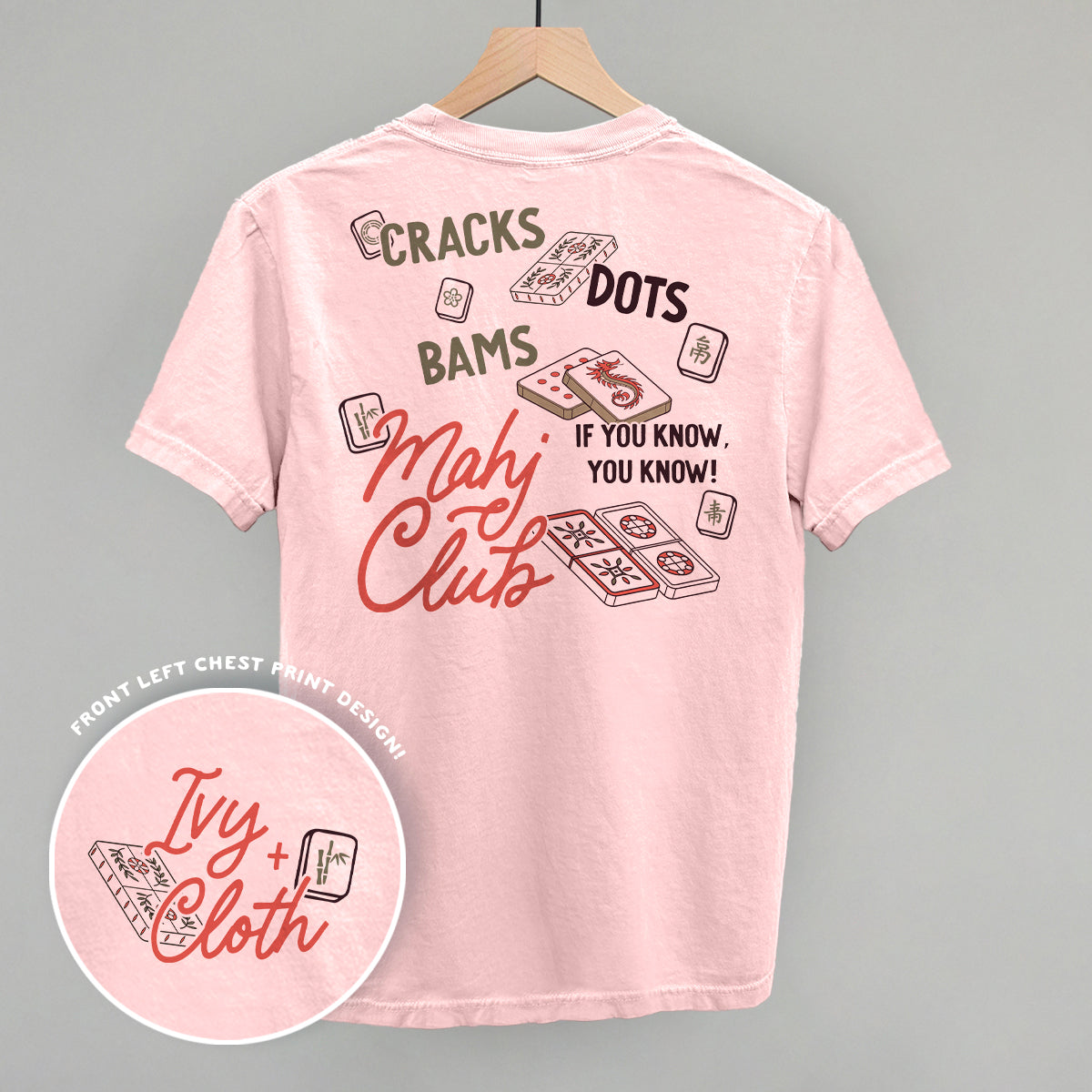 Mahj Club (Back Print) - Comfort Colors Tee, Ivory - Bexa Boutique