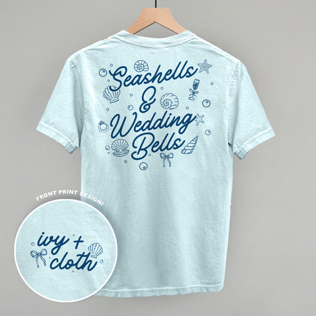 Seashells & Wedding Bells (Back Print) - Sweatshirt, Light Pink - Bexa Boutique