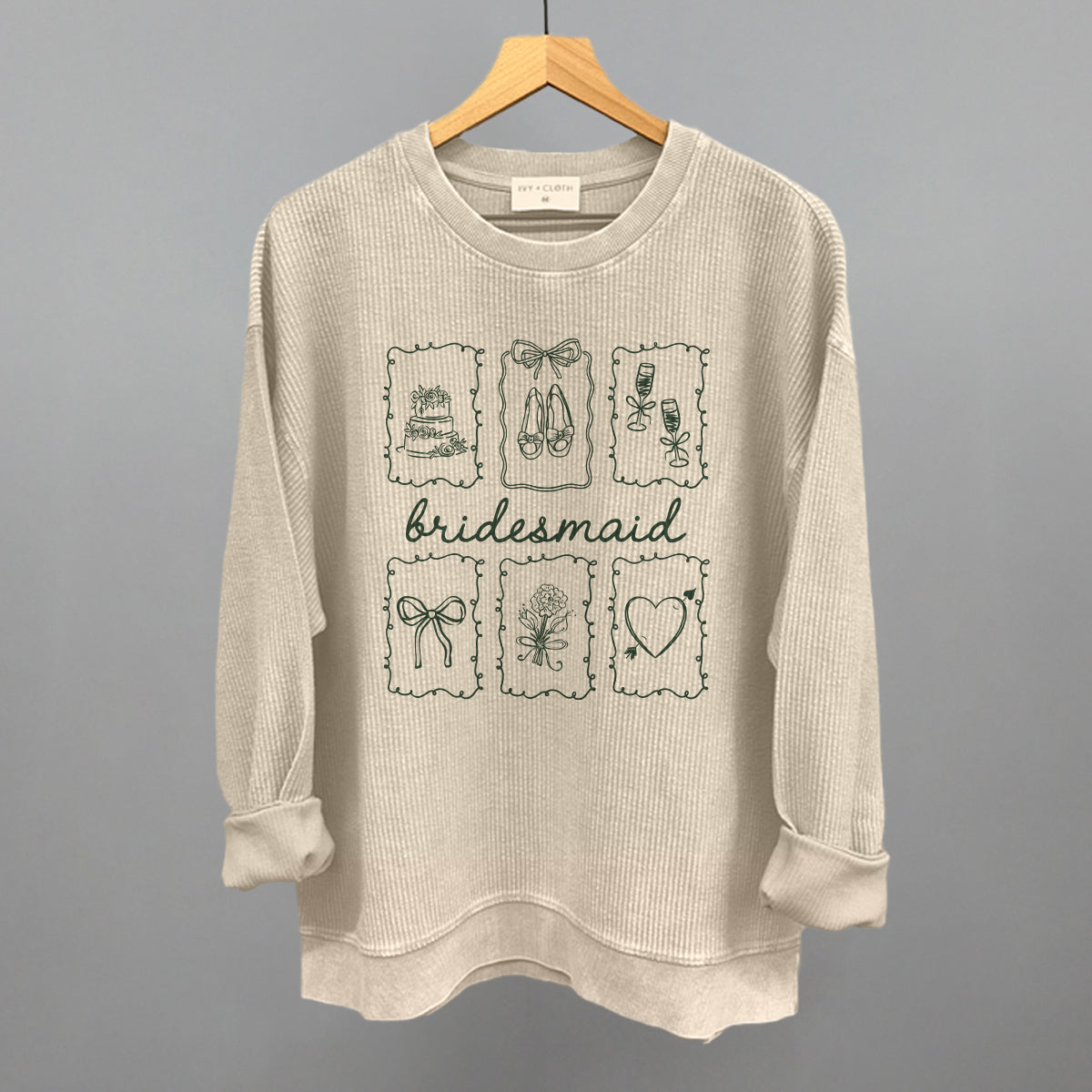 Bridesmaid Doodles - Sweatshirt, Oatmeal - Bexa Boutique