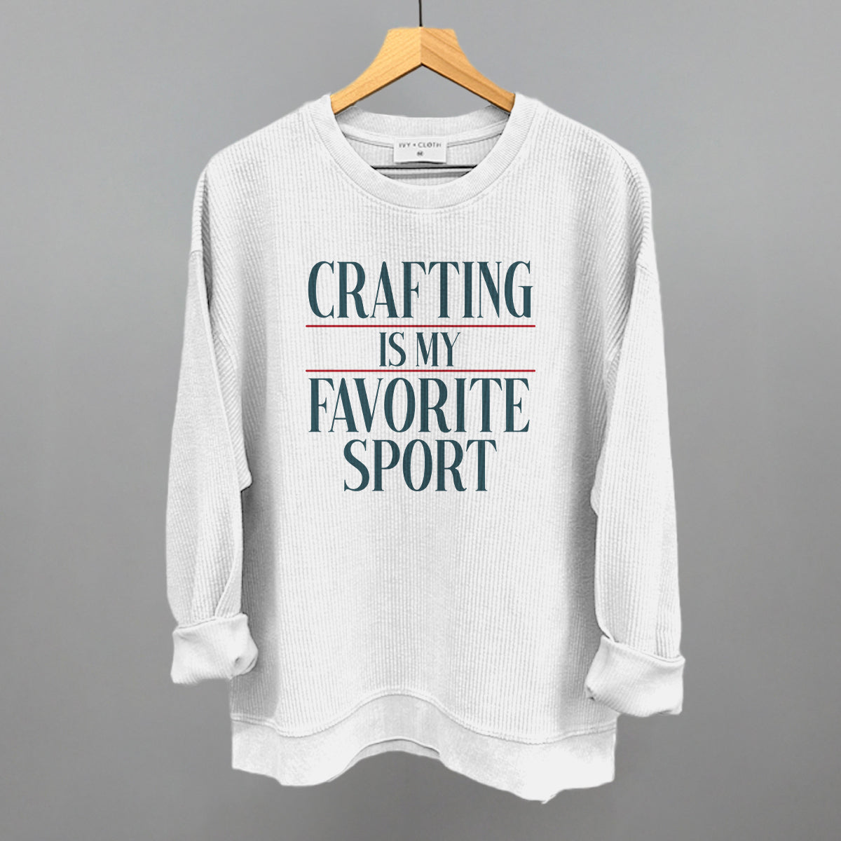 Crafting Is My Favorite Sport - Oversized Terry Poncho, Tapioca - Bexa Boutique