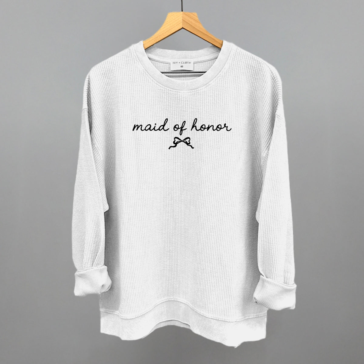 Maid Of Honor Bow + Script - Comfort Colors Tee, Blossom - Bexa Boutique