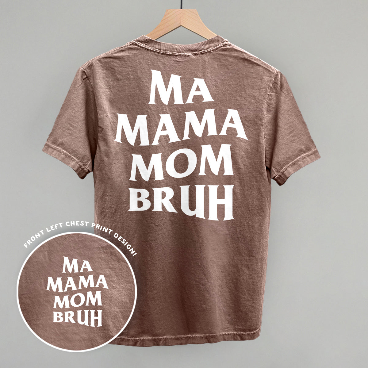 Ma Mama Mom Bruh (White) (Back Print) - Sweatshirt, Indigo Blue - Bexa Boutique