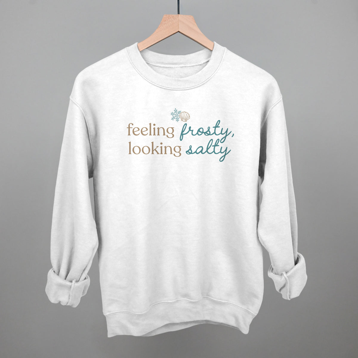 Feeling Frosty, Looking Salty - Oversized Terry Poncho, Tapioca - Bexa Boutique