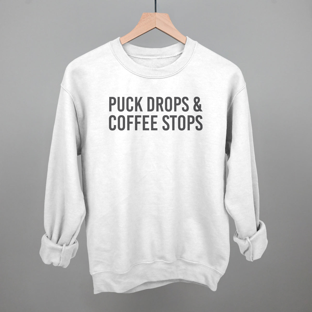 Puck Drops & Coffee Stops - Oversized Boxy Crew, Nantucket Breeze - Bexa Boutique