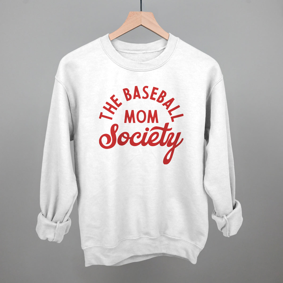 The Baseball Mom Society - Oversized Boxy Crew, Bone - Bexa Boutique