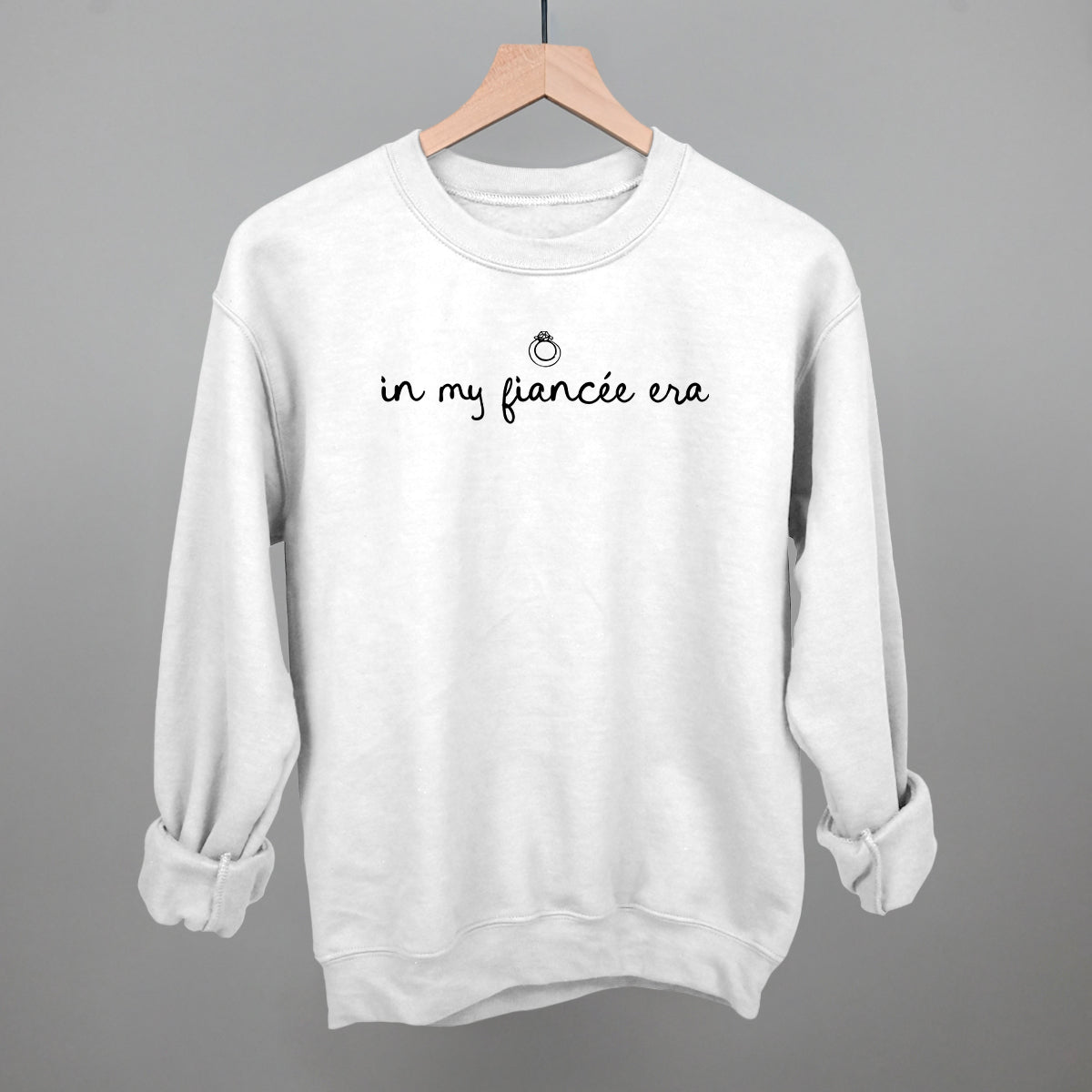 In My Fiancee Era - Oversized Boxy Crew, Bone - Bexa Boutique