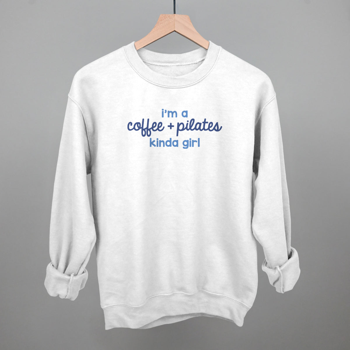 I'm A Coffee + Pilates Kinda Girl - Oversized Terry Poncho, Nantucket Breeze - Bexa Boutique