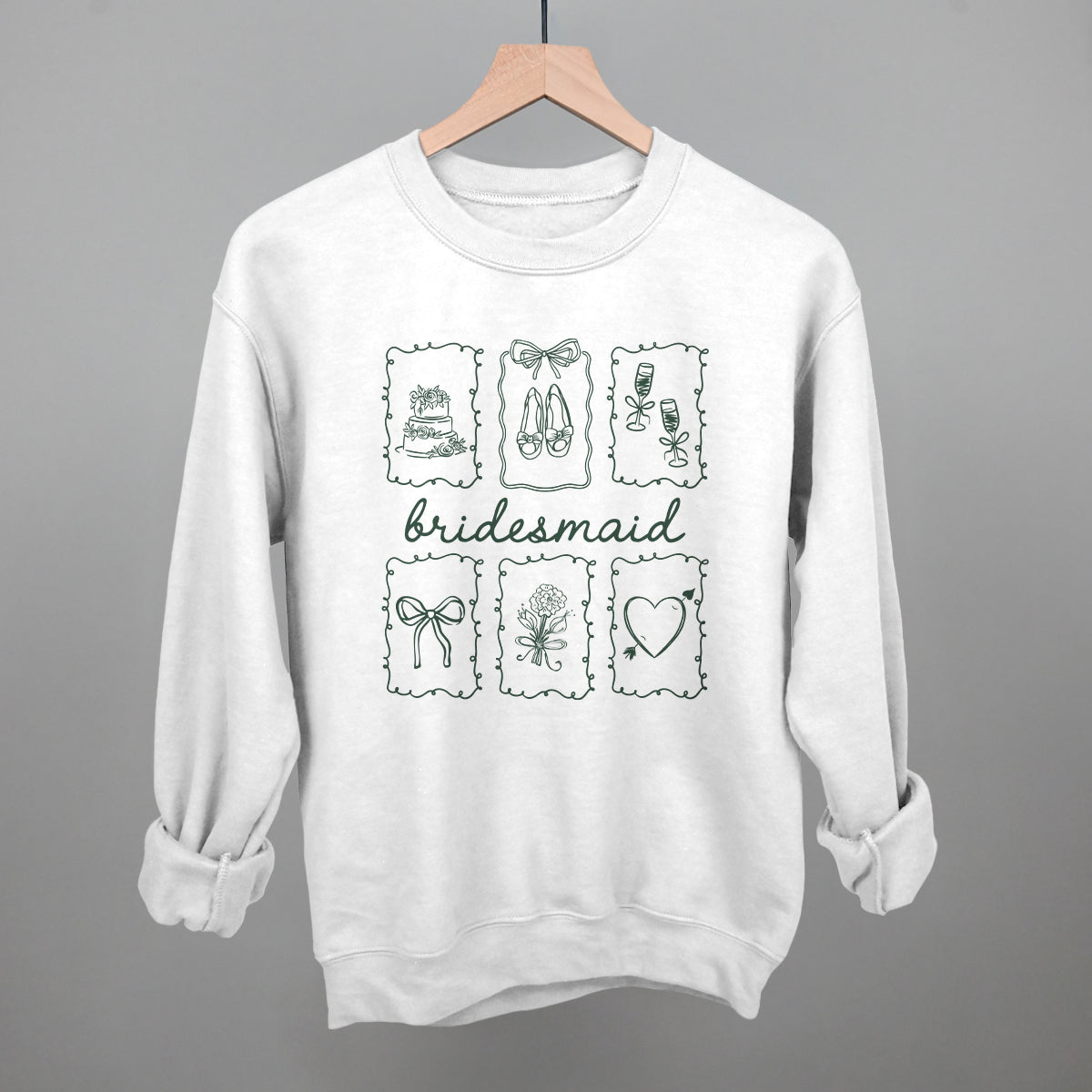 Bridesmaid Doodles - Sweatshirt, Oatmeal - Bexa Boutique