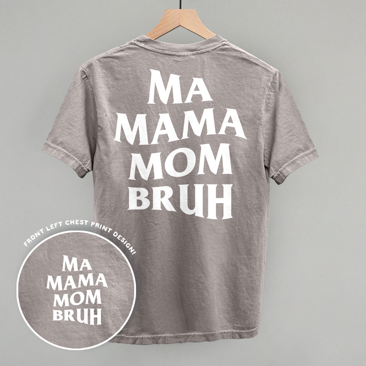 Ma Mama Mom Bruh (White) (Back Print) - Sweatshirt, Indigo Blue - Bexa Boutique
