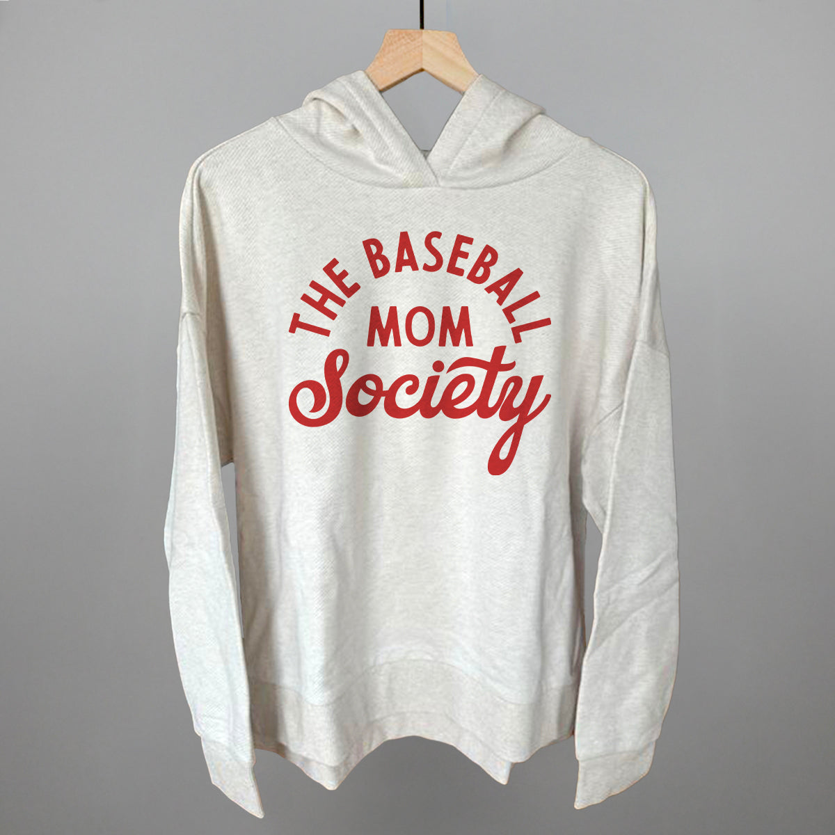 The Baseball Mom Society - Oversized Boxy Crew, Bone - Bexa Boutique
