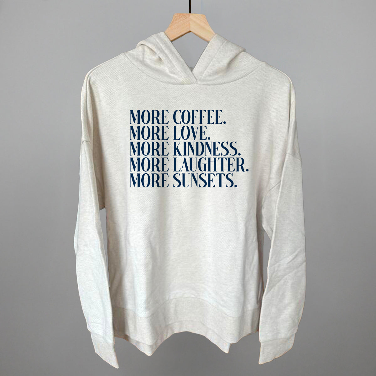 More Coffee More Love - Oversized Boxy Crew, Nantucket Breeze - Bexa Boutique