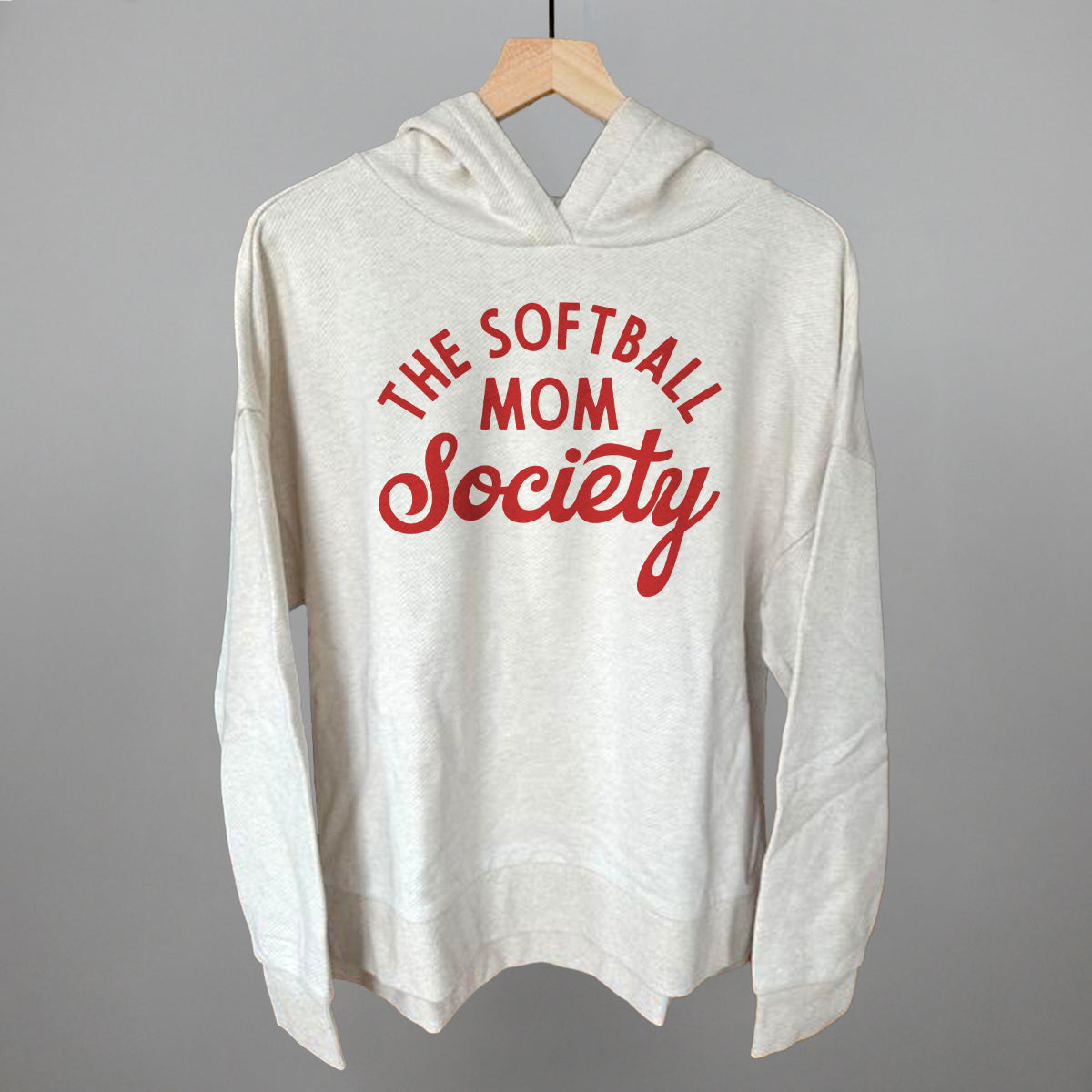 The Softball Mom Society - Sweatshirt, Oatmeal - Bexa Boutique
