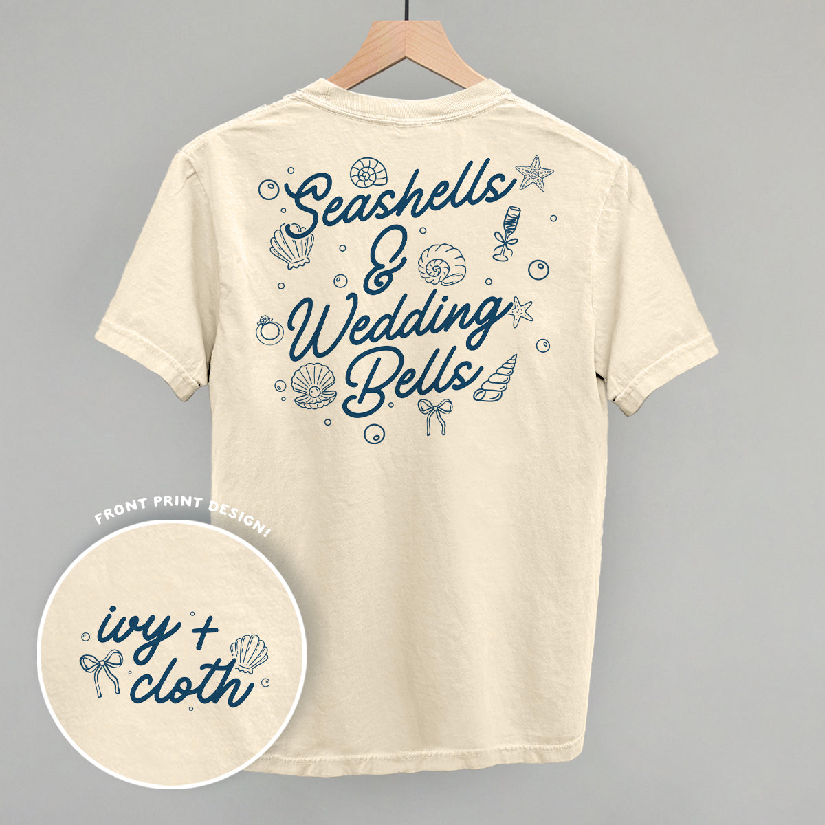 Seashells & Wedding Bells (Back Print) - Sweatshirt, Light Pink - Bexa Boutique