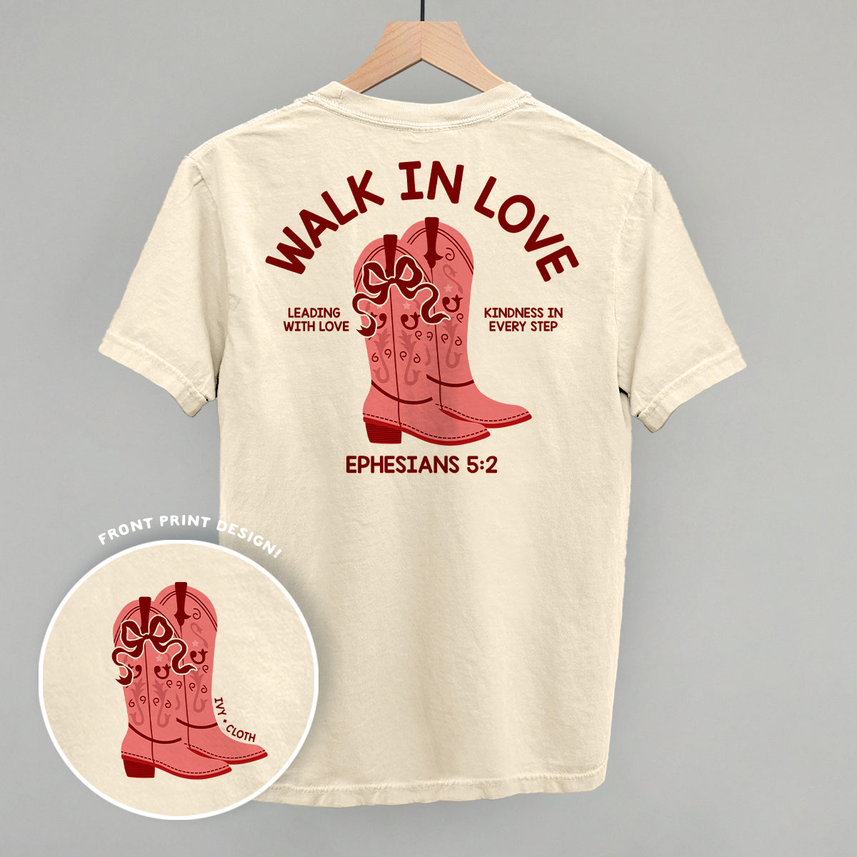 Walk In Love Ephesians 5:2 (Back Print) - Sweatshirt, Light Pink - Bexa Boutique