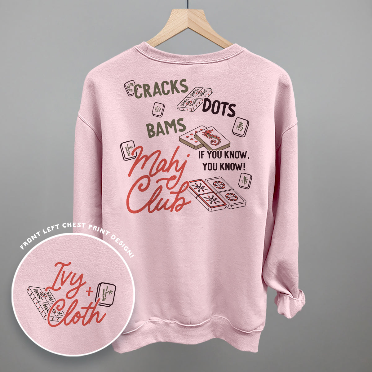 Mahj Club (Back Print) - Comfort Colors Tee, Ivory - Bexa Boutique
