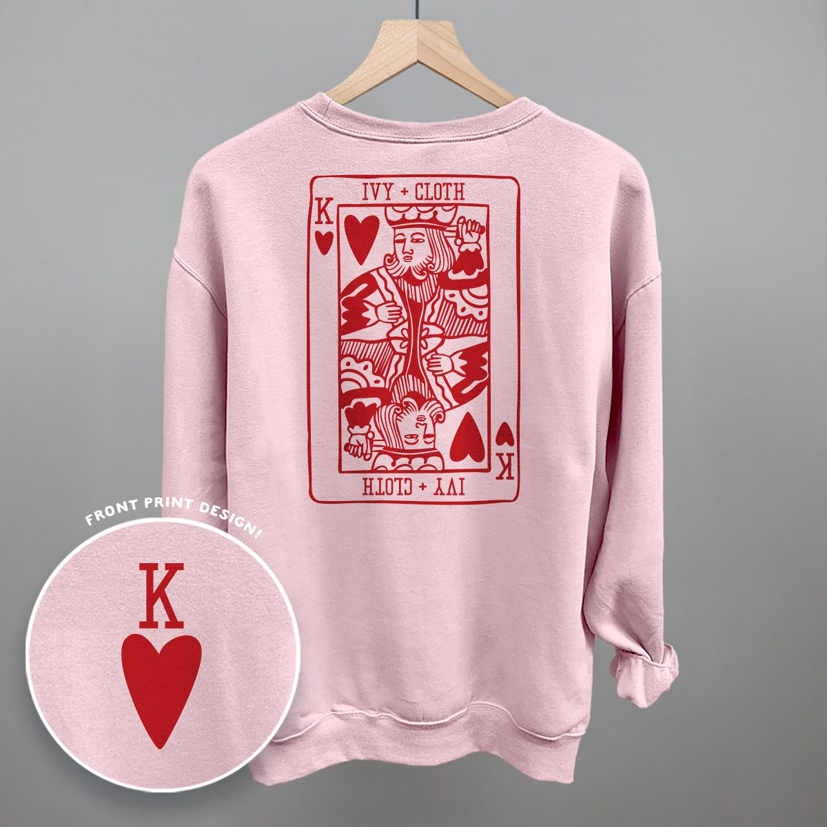 King Of Hearts (Back Print) - Comfort Colors Tee, Blossom - Bexa Boutique