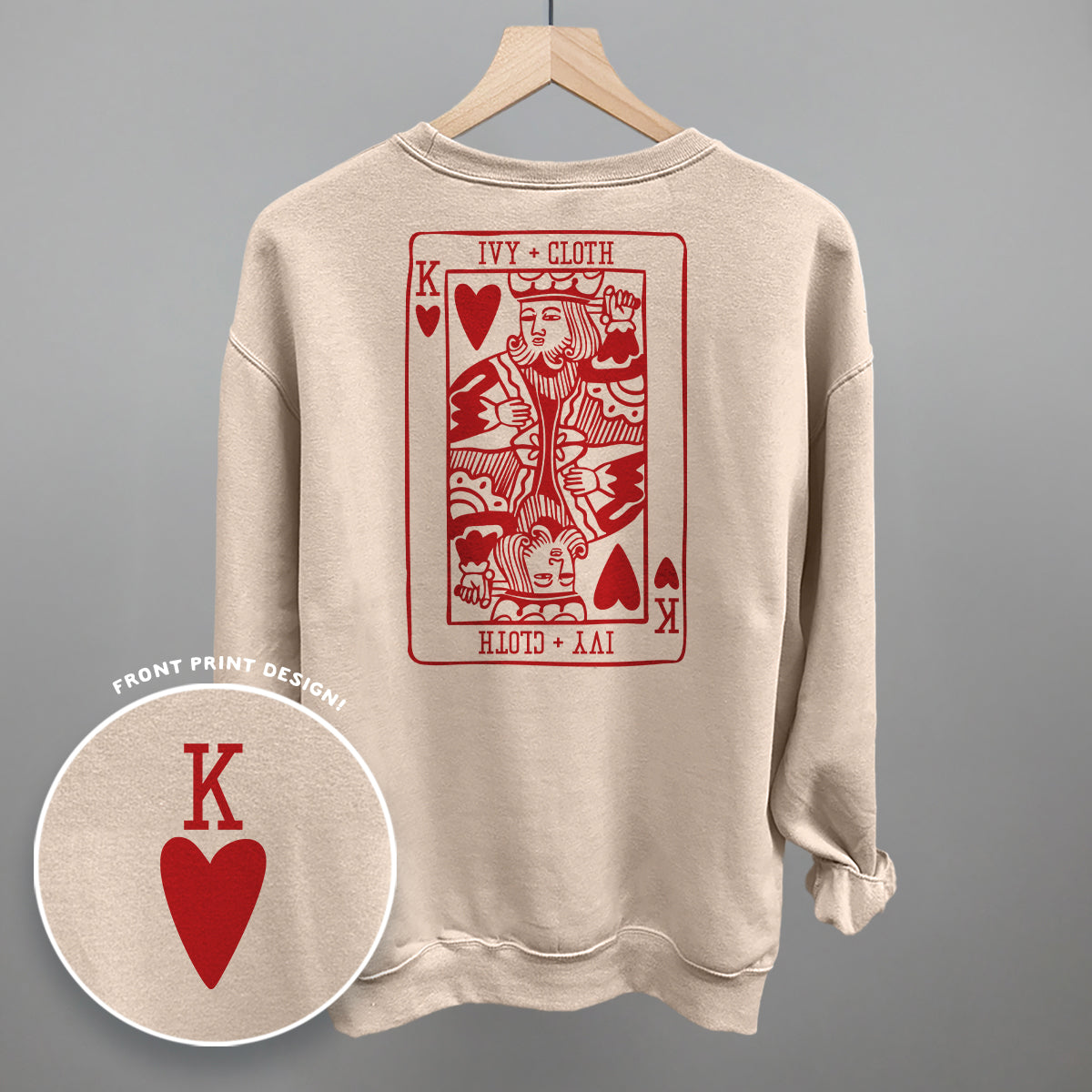King Of Hearts (Back Print) - Comfort Colors Tee, Blossom - Bexa Boutique