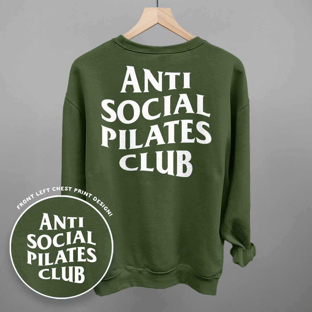 Anti Social Pilates Club (White) (Back Print) - Comfort Colors Tee, Blossom - Bexa Boutique