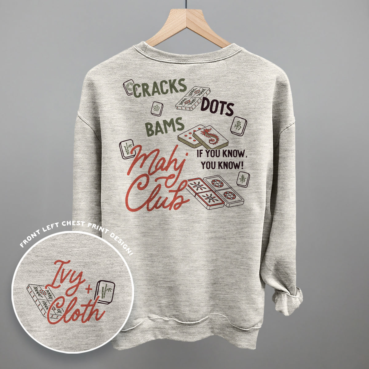 Mahj Club (Back Print) - Comfort Colors Tee, Ivory - Bexa Boutique