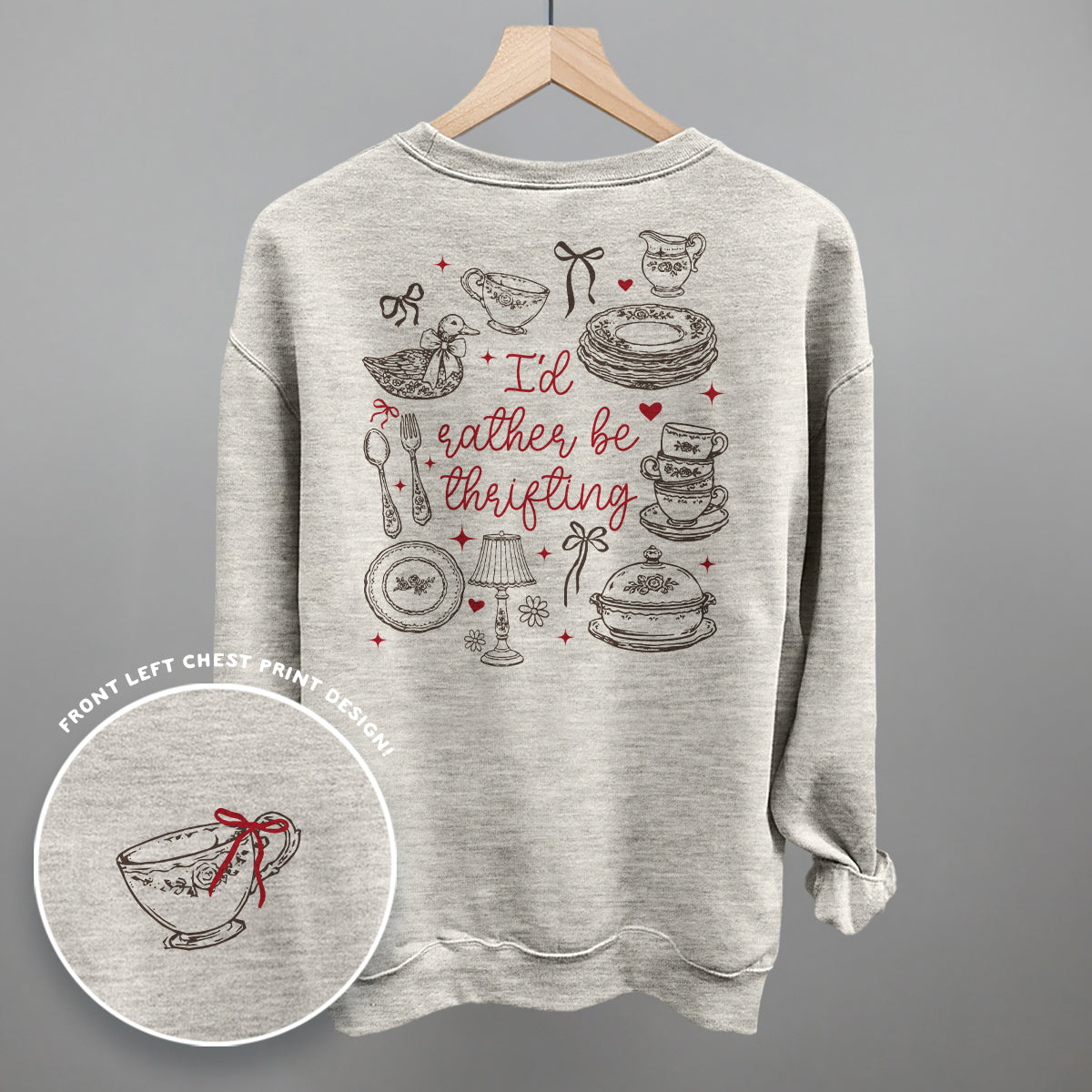 I'd Rather Be Thrifting Doodles (Back Print) - Comfort Colors Tee, Blossom - Bexa Boutique