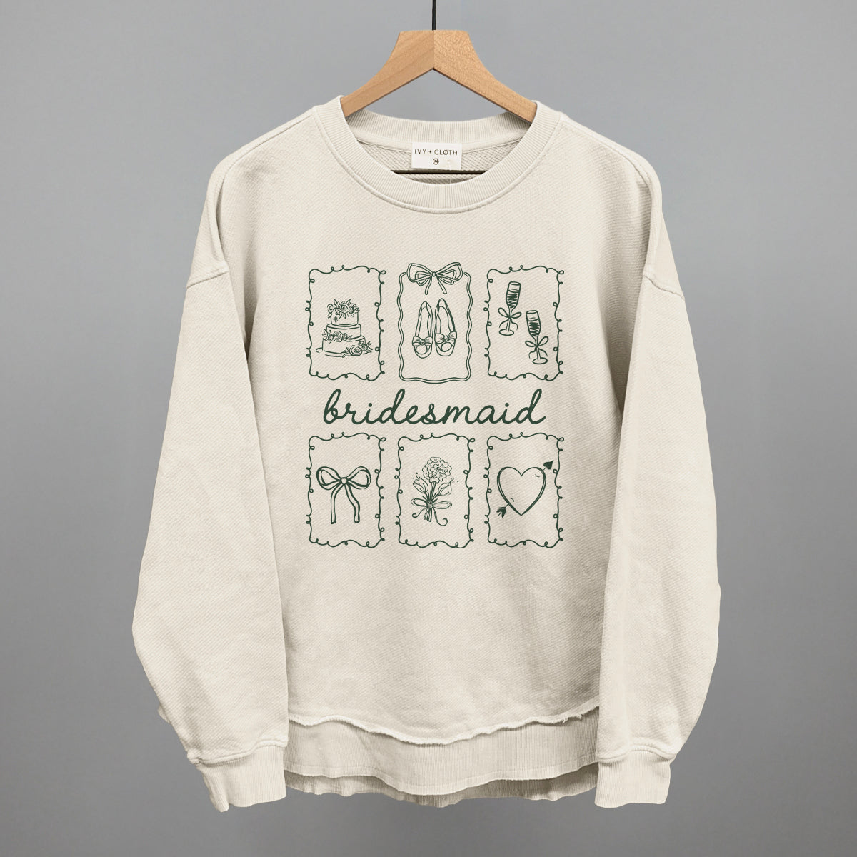 Bridesmaid Doodles - Sweatshirt, Oatmeal - Bexa Boutique