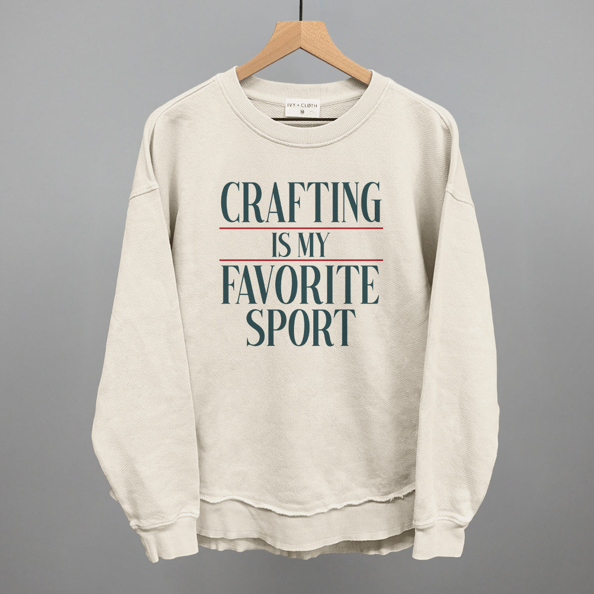 Crafting Is My Favorite Sport - Oversized Terry Poncho, Tapioca - Bexa Boutique