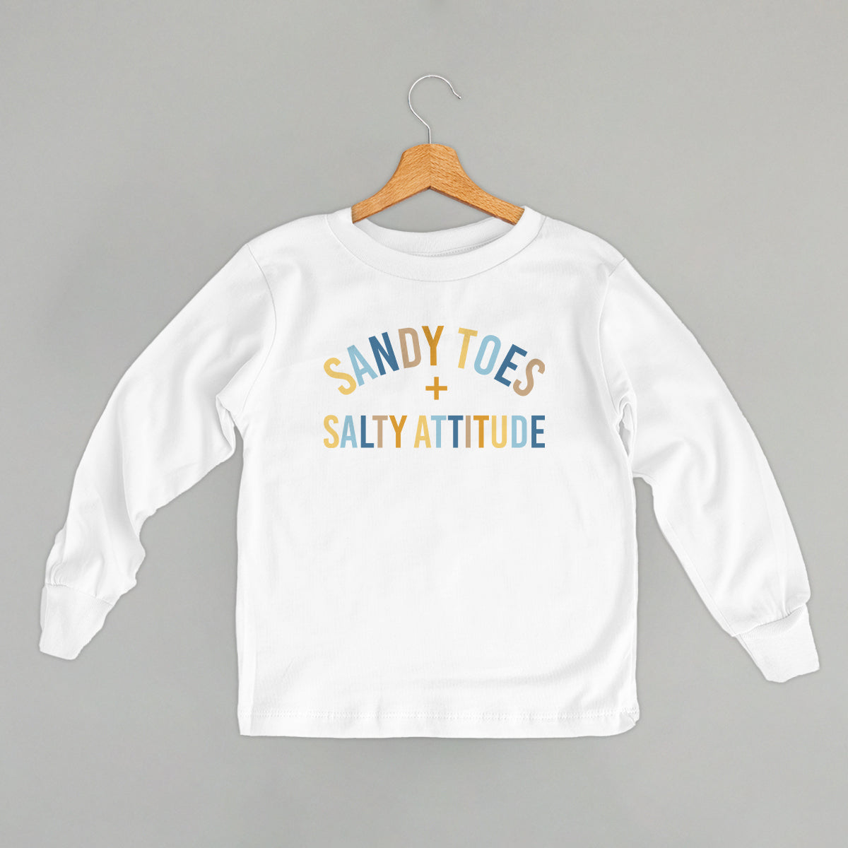 Sandy Toes + Salty Attitude (Kids) - Toddler Tee, Natural - Bexa Boutique