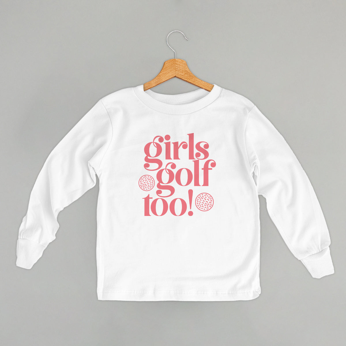 Girls Golf Too (Kids) - Toddler Tee, Pink - Bexa Boutique