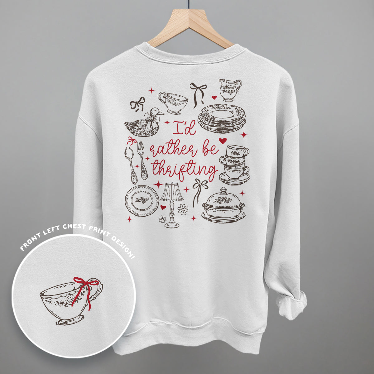 I'd Rather Be Thrifting Doodles (Back Print) - Comfort Colors Tee, Blossom - Bexa Boutique
