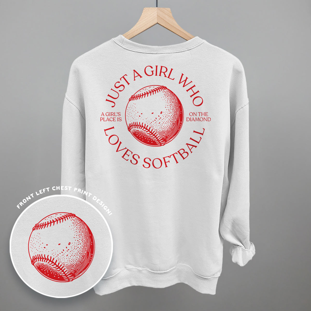 Just A Girl Who Loves Softball (Back Print) - Comfort Colors Tee, Blossom - Bexa Boutique
