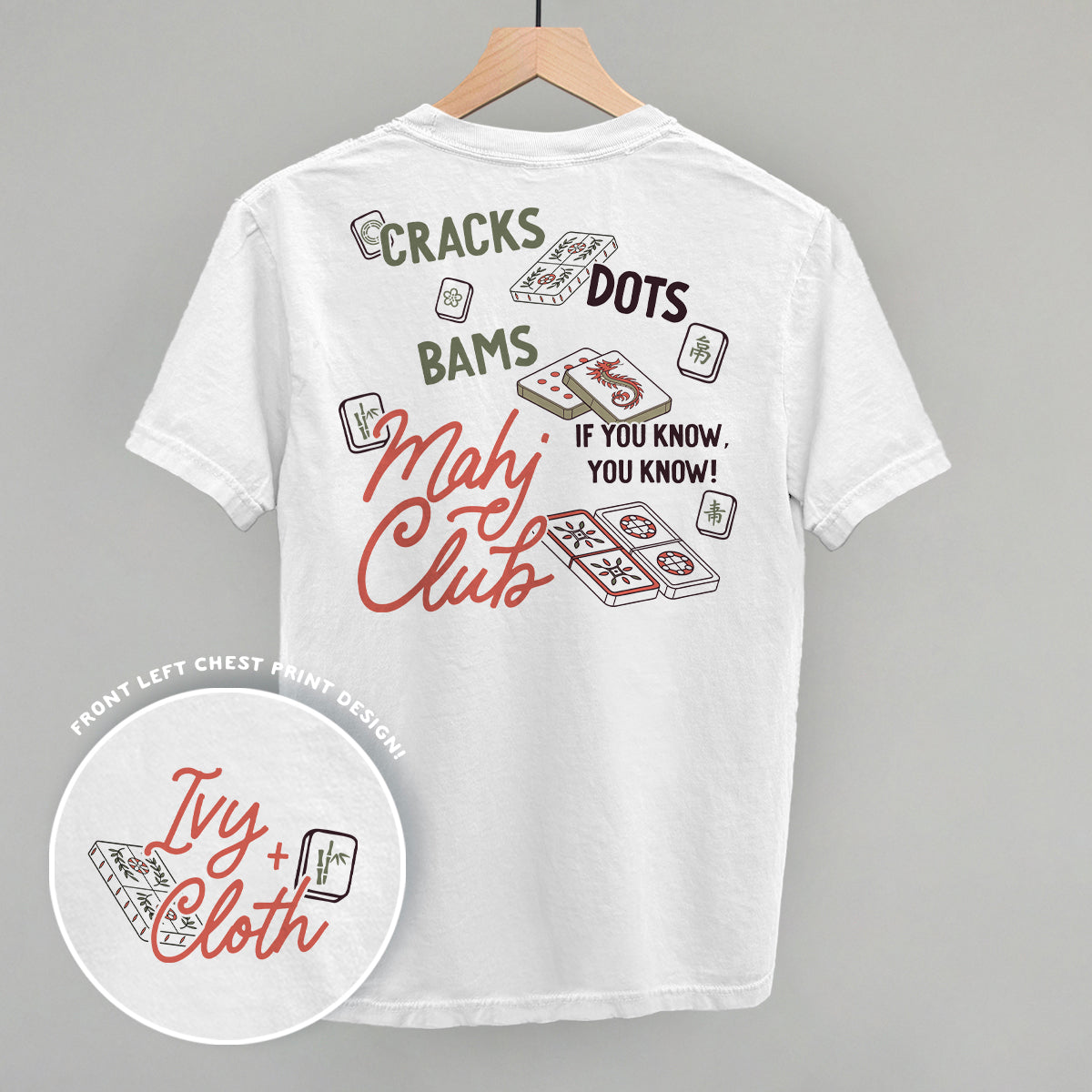 Mahj Club (Back Print) - Comfort Colors Tee, Ivory - Bexa Boutique