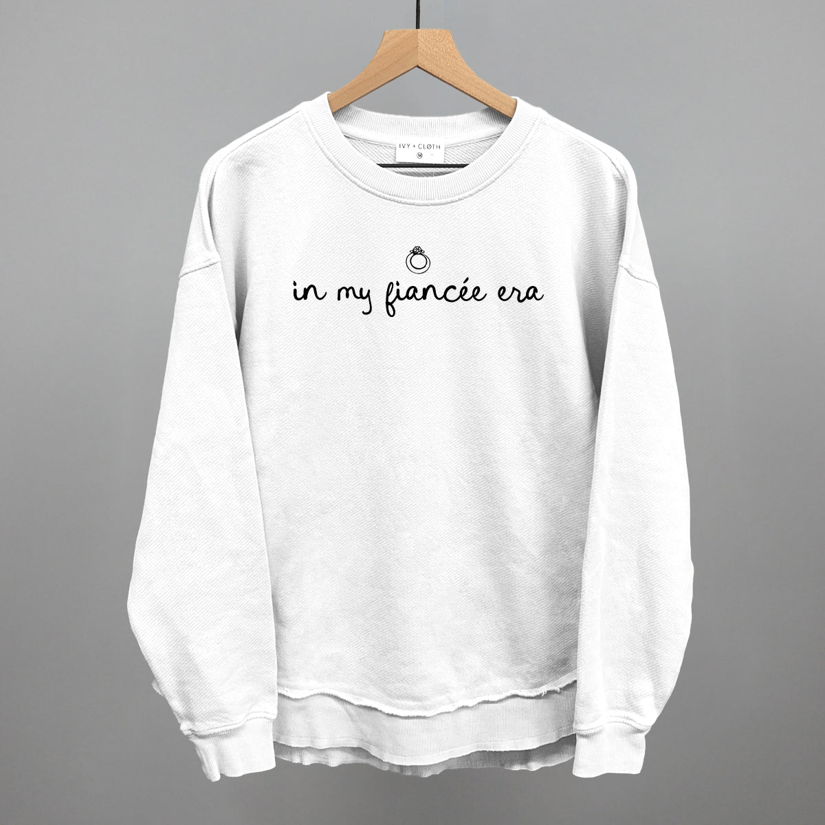 In My Fiancee Era - Oversized Boxy Crew, Bone - Bexa Boutique