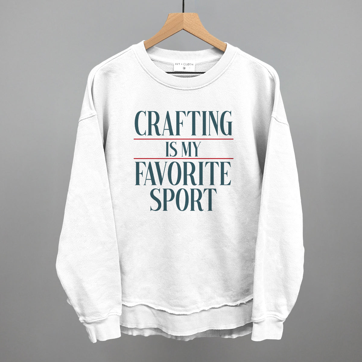 Crafting Is My Favorite Sport - Oversized Terry Poncho, Tapioca - Bexa Boutique