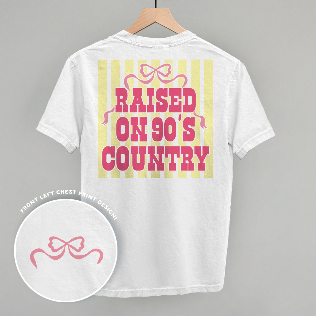 Raised On 90's Country (Back Print) - Comfort Colors Tee, White - Bexa Boutique