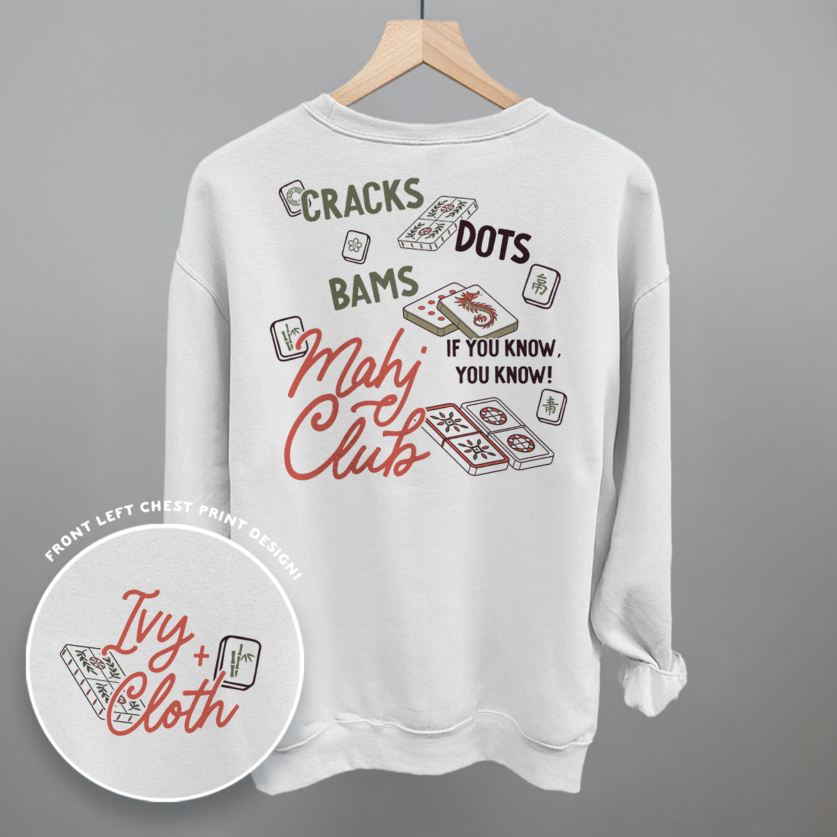 Mahj Club (Back Print) - Comfort Colors Tee, Ivory - Bexa Boutique