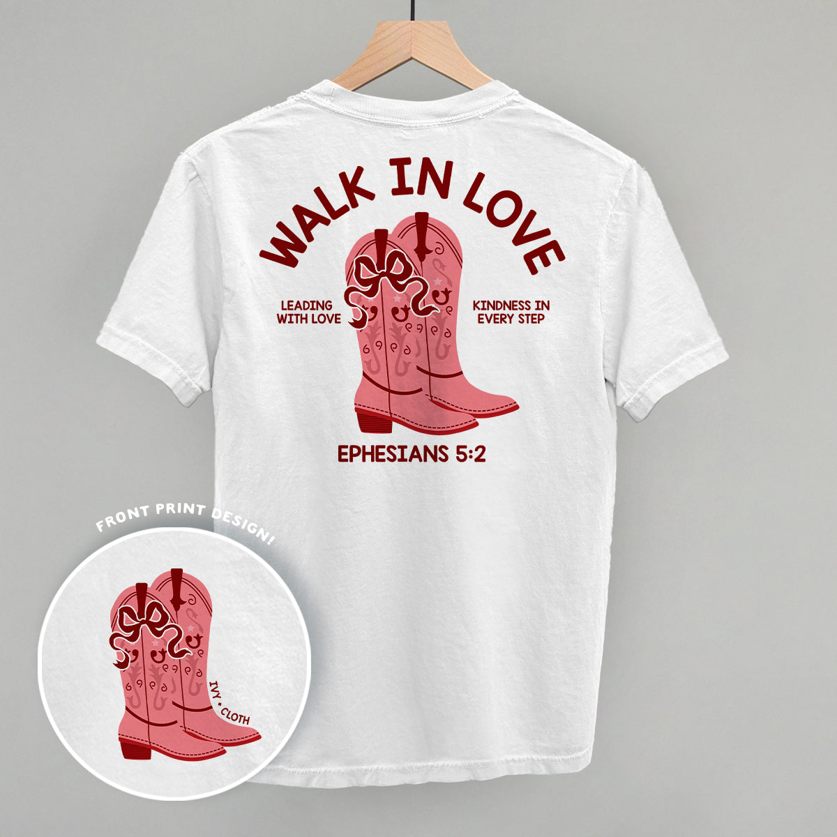 Walk In Love Ephesians 5:2 (Back Print) - Sweatshirt, Light Pink - Bexa Boutique