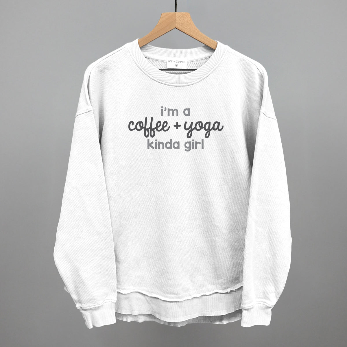 I'm A Coffee + Yoga Kinda Girl - Comfort Colors Tee, Chambray - Bexa Boutique