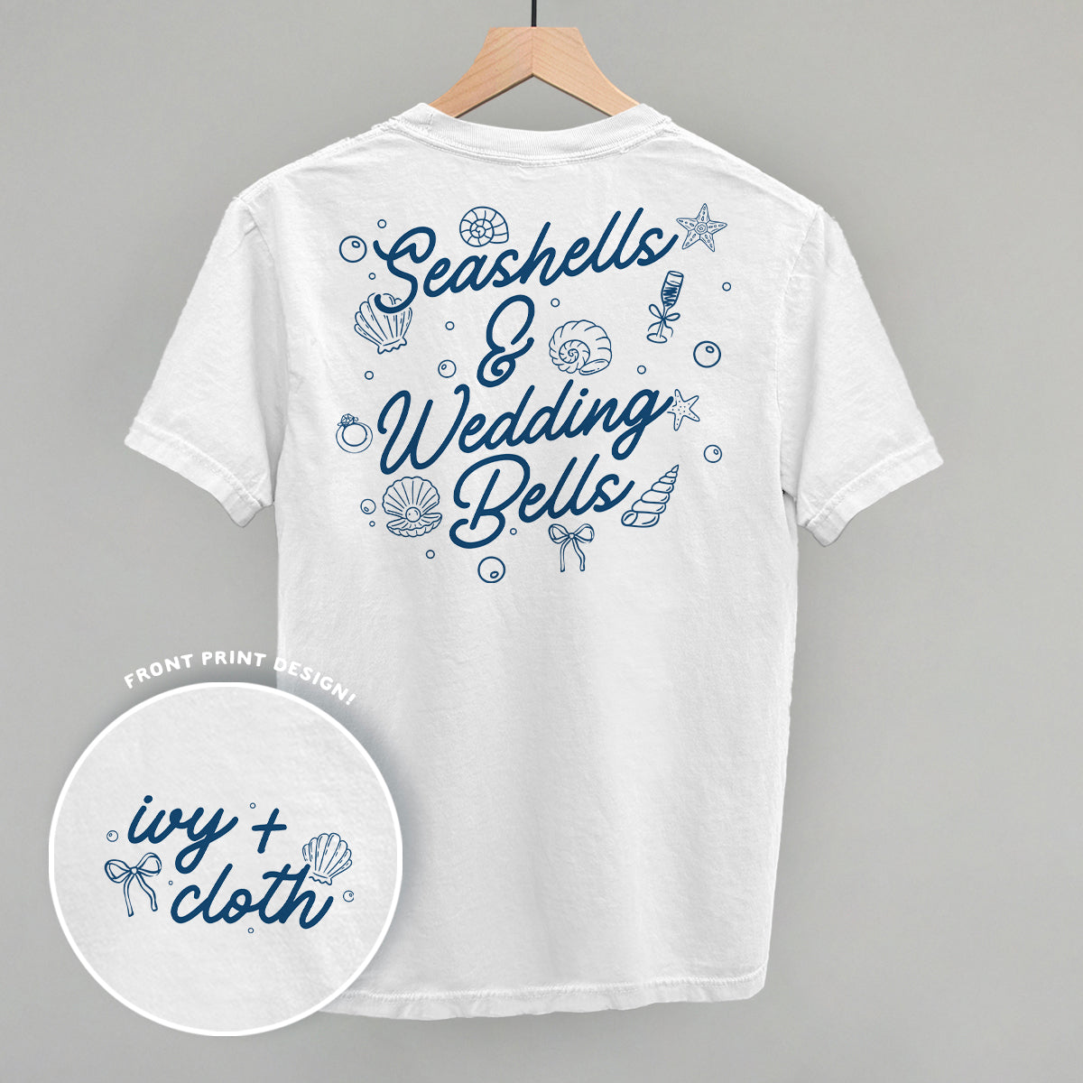 Seashells & Wedding Bells (Back Print) - Sweatshirt, Light Pink - Bexa Boutique