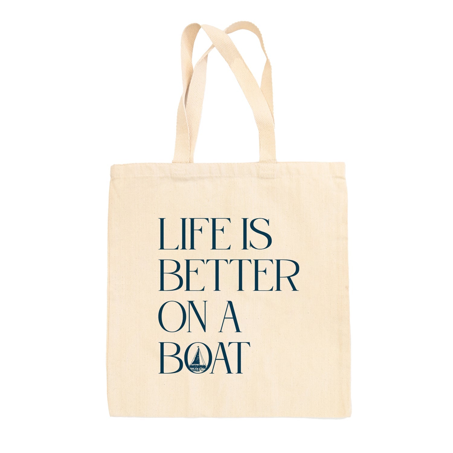 Life Is Better On A Boat (Tote Bag) - Tote, Natural - Bexa Boutique