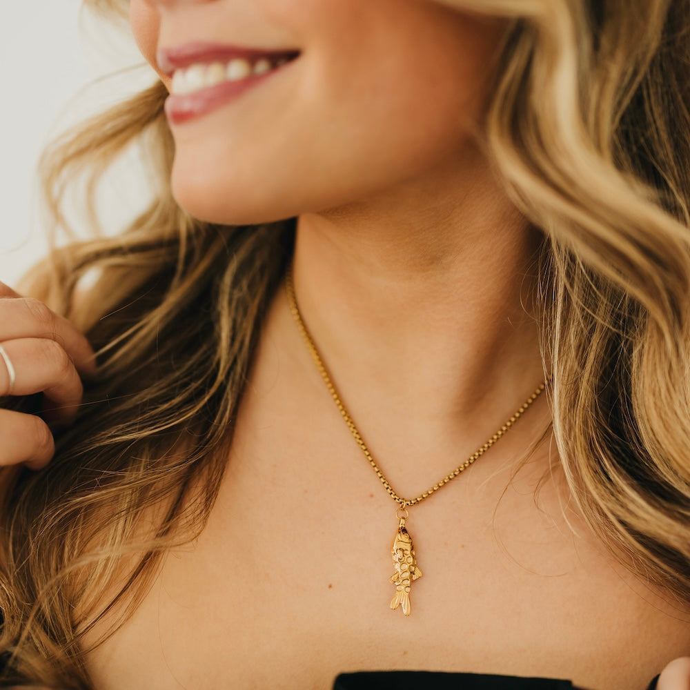 Lucky Fish Necklace - WATERPROOF - Bexa Boutique