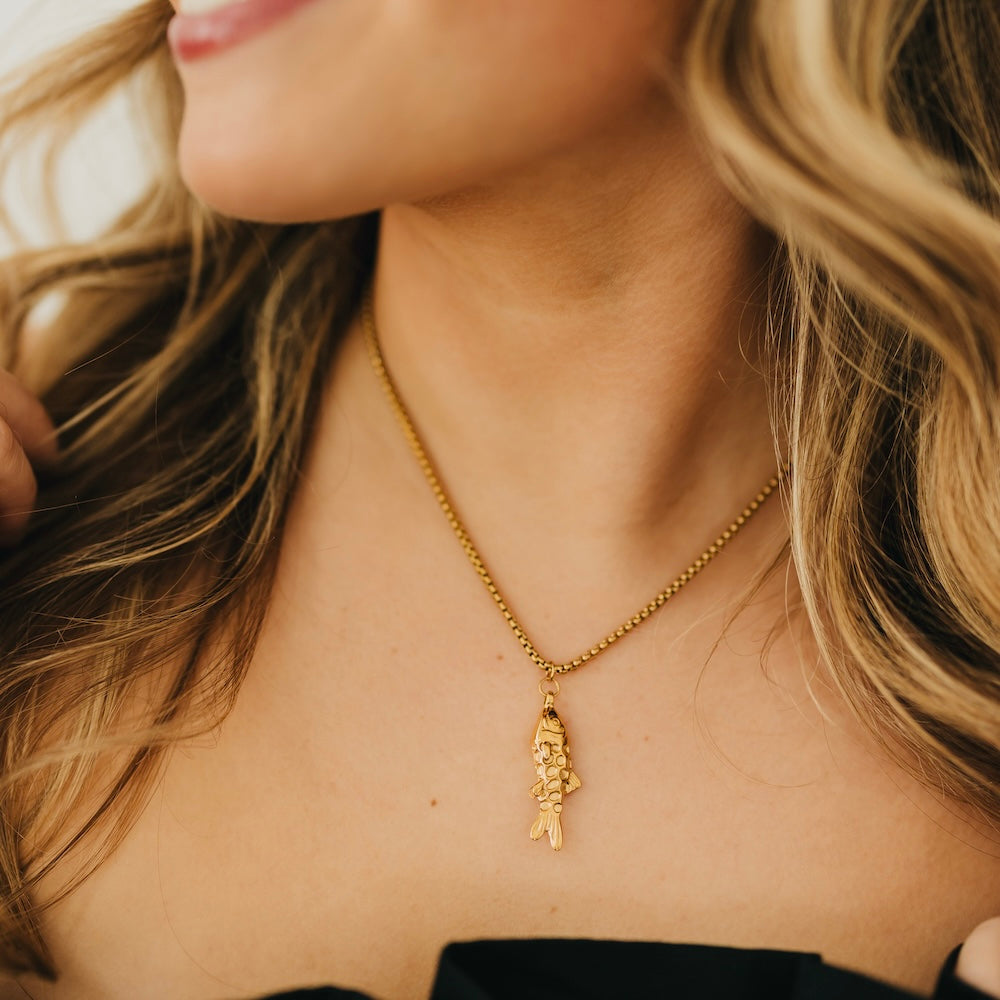 Lucky Fish Necklace - WATERPROOF - Bexa Boutique