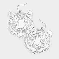 Tiger Face Cut Out Earrings