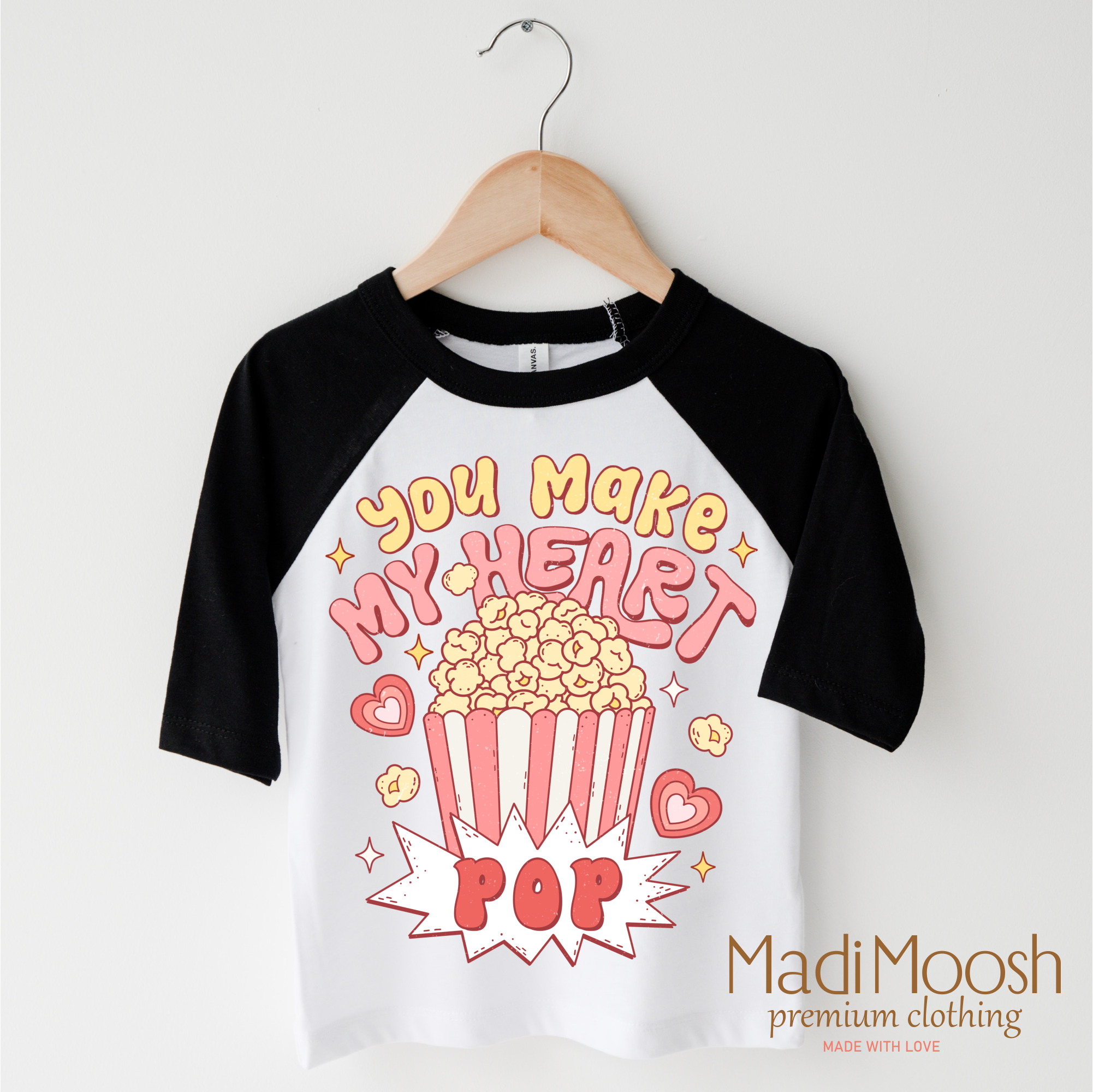 You Make My Heart Pop Valentine's Day Shirt - Pop Corn Valentine Tee