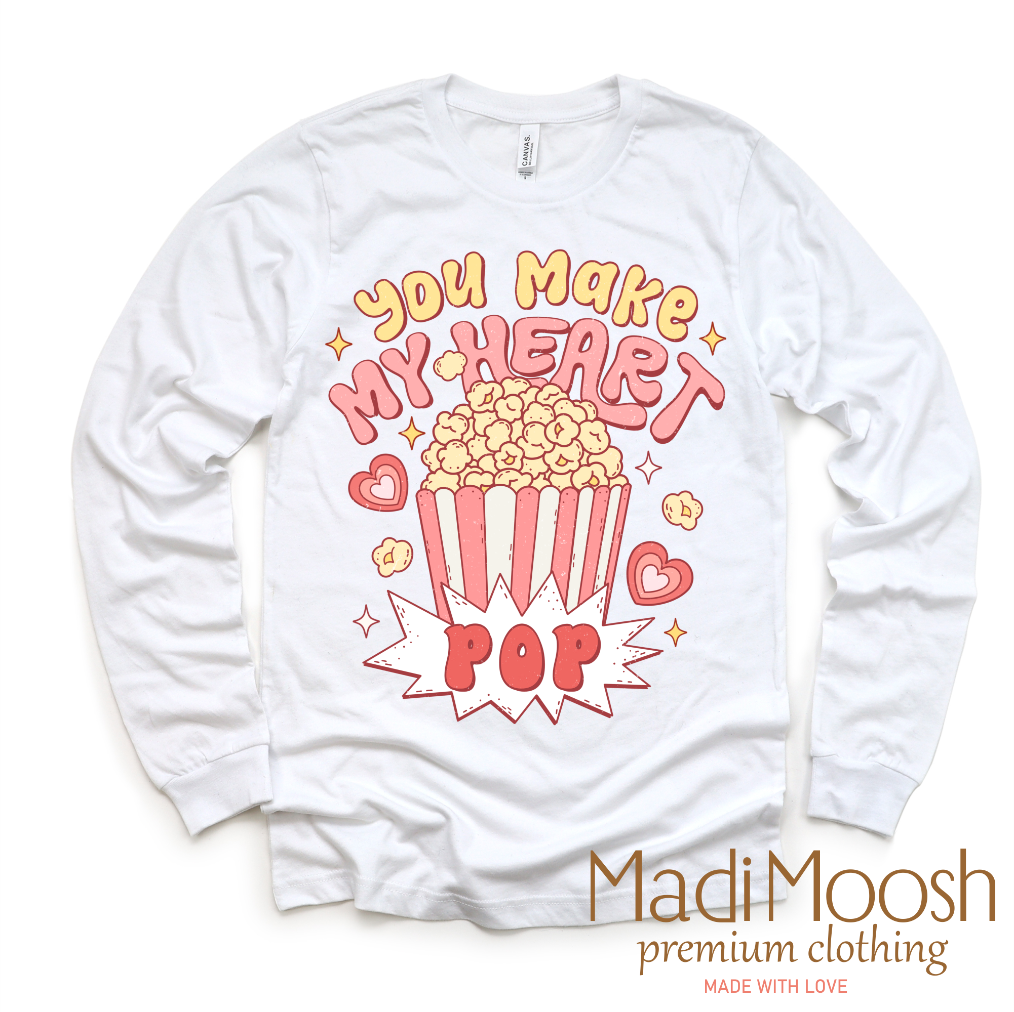 You Make My Heart Pop Valentine's Day Shirt - Pop Corn Valentine Tee