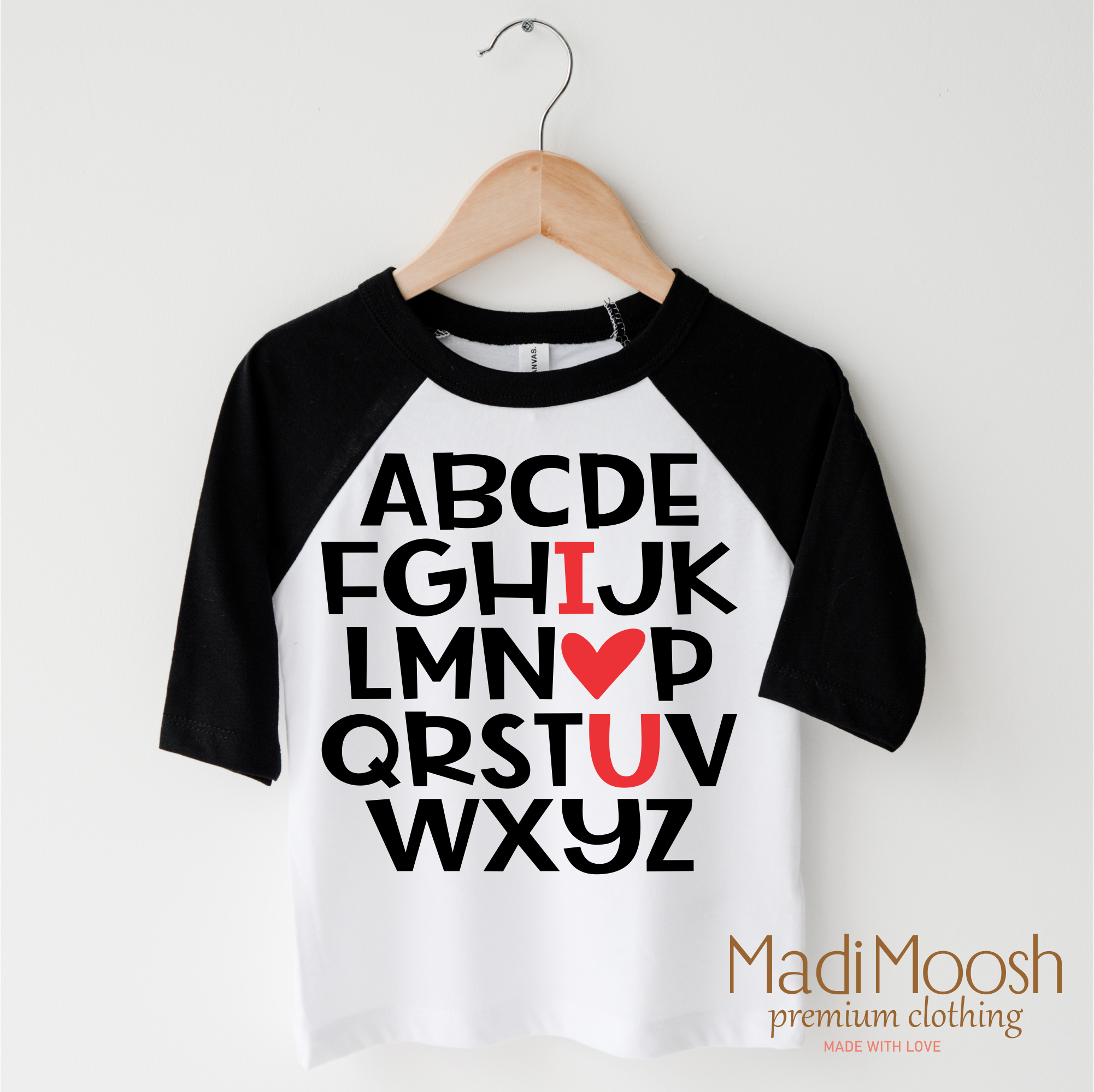 ABC I Love You Valentine's Day Shirt - Alphabet Valentine Tee