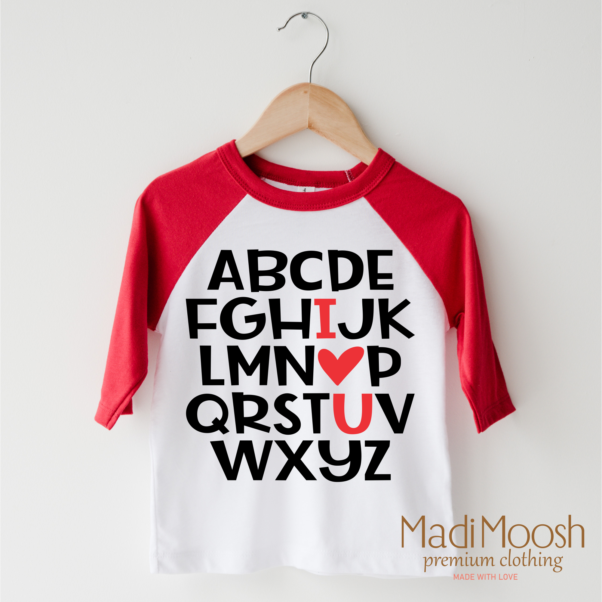 ABC I Love You Valentine's Day Shirt - Alphabet Valentine Tee