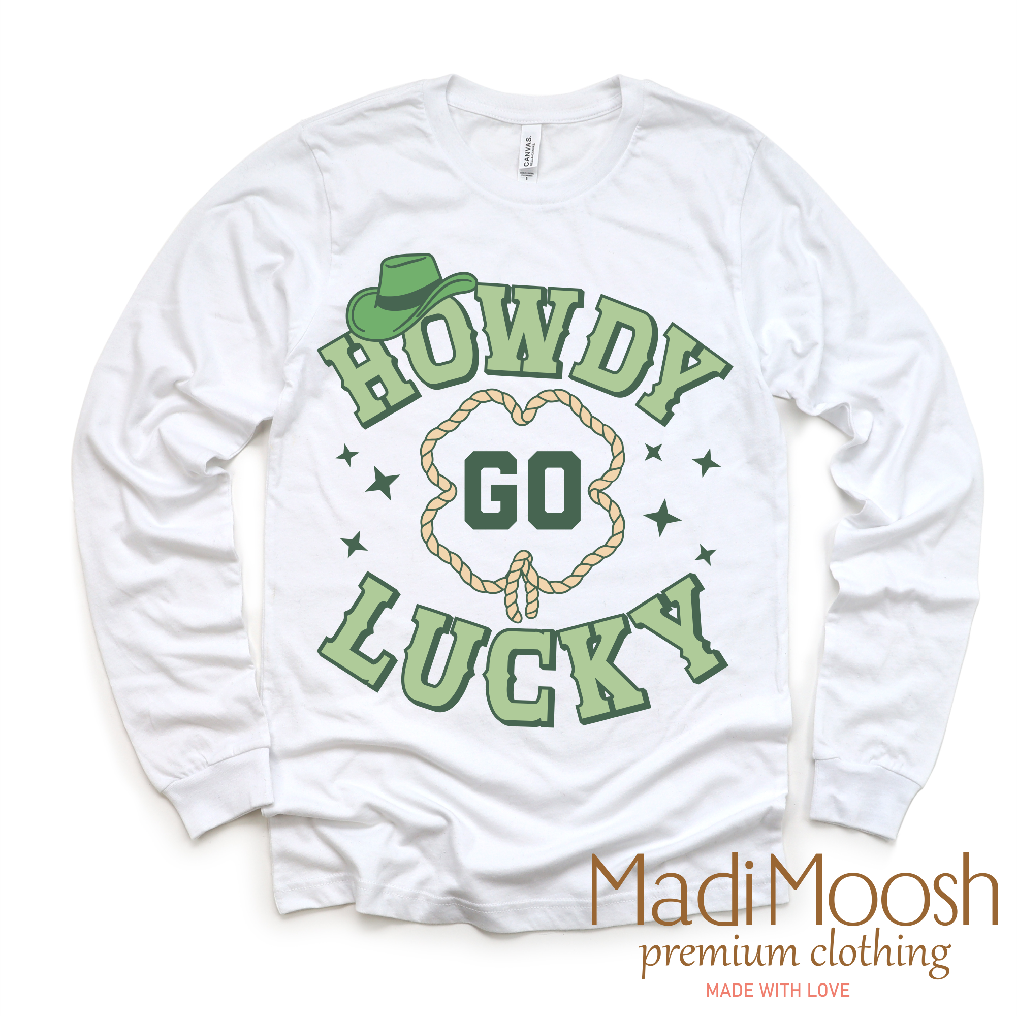 Howdy Go Lucky Western St. Patrick's Day Shirt - St. Patrick's Day Tee
